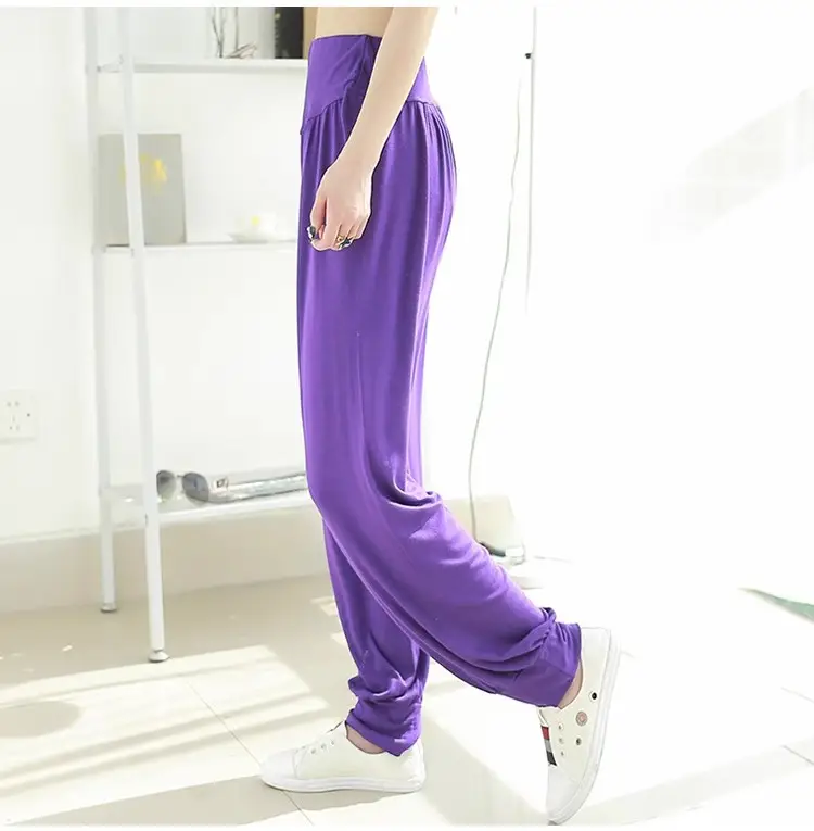 Middle-aged Women Harem Pants Navy Modal Spring Summer — feature 9
