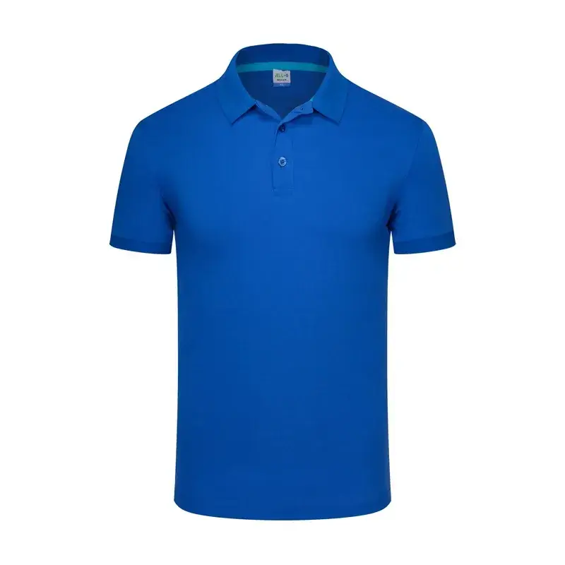 Men Grey Polo T-Shirt Short Sleeve Breathable - Image 2