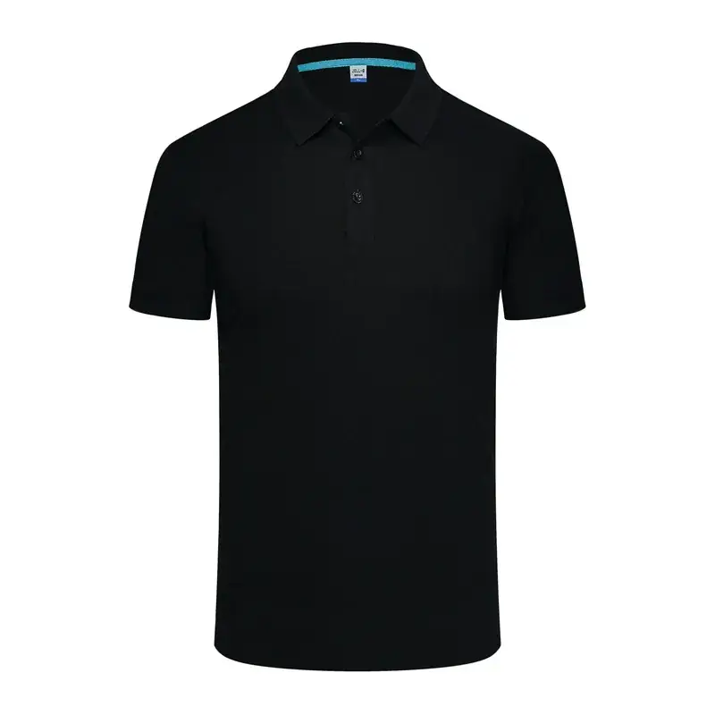 Men Grey Polo T-Shirt Short Sleeve Breathable - Image 5
