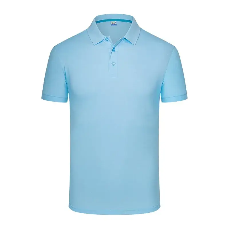 Men Grey Polo T-Shirt Short Sleeve Breathable - Image 7