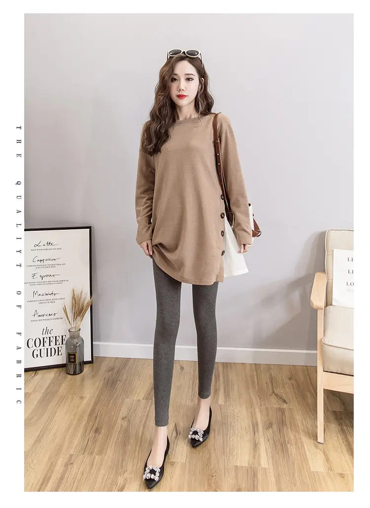 Maternity Leggings Solid Color Slimming Belly Support — feature 14