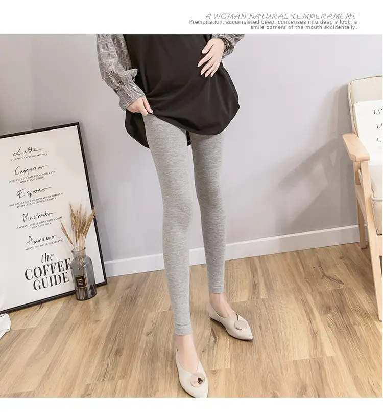 Maternity Leggings Solid Color Slimming Belly Support — feature 17