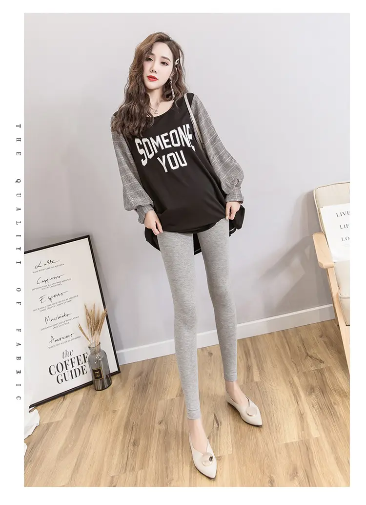 Maternity Leggings Solid Color Slimming Belly Support — feature 19