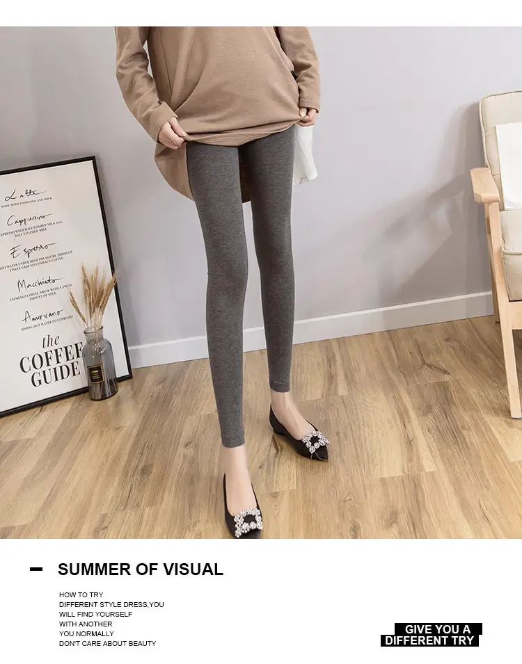Maternity Leggings Solid Color Slimming Belly Support — feature 7