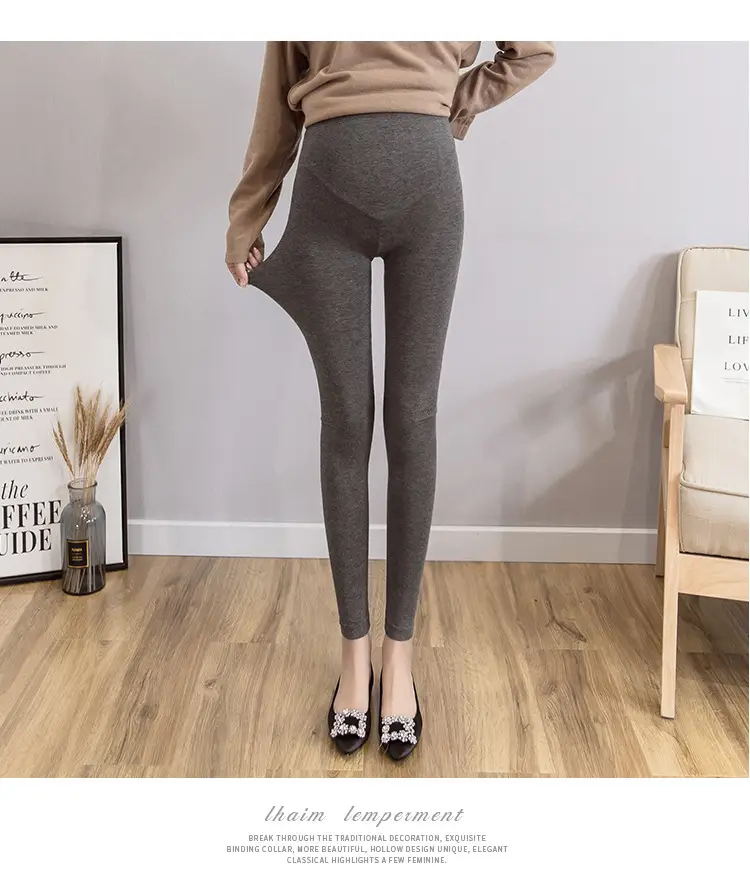 Maternity Leggings Solid Color Slimming Belly Support — feature 8