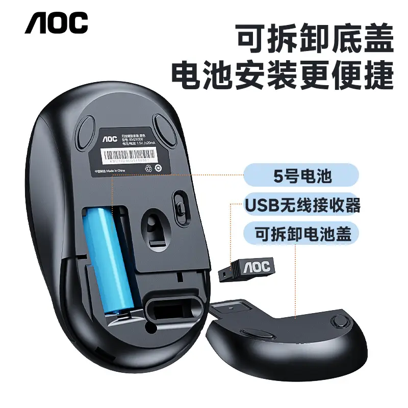 Aoc Wireless Mouse & Keyboard Set USB Compatible - Image 7