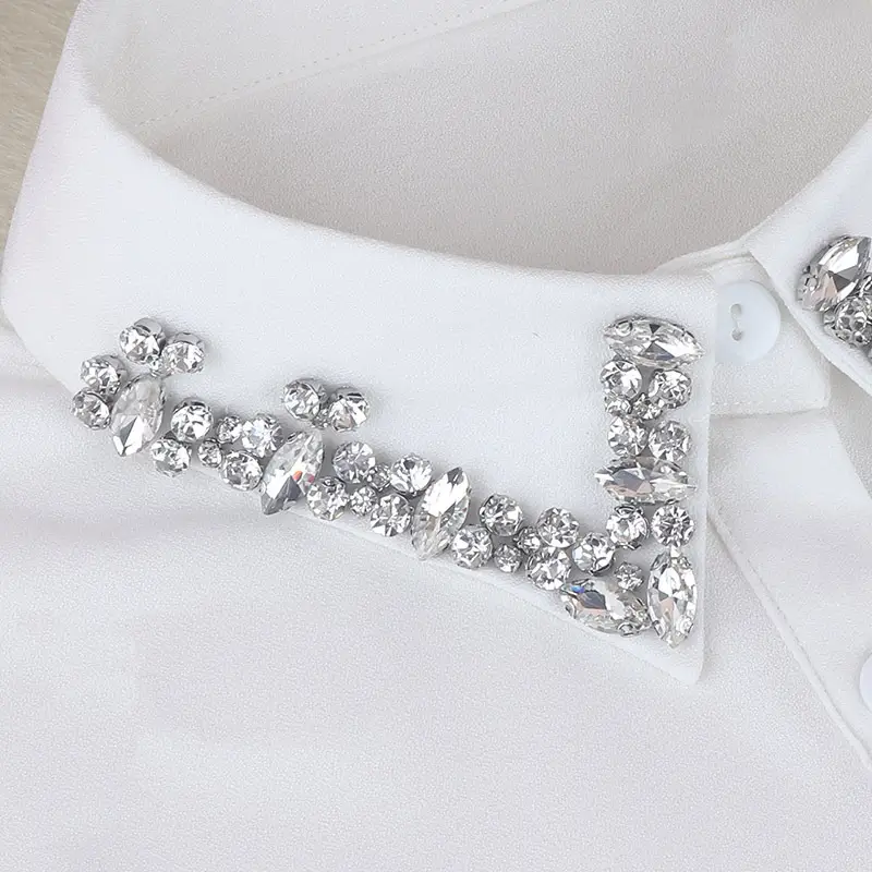 White Fake Collar Shirt for Women's Kurti - Image 4