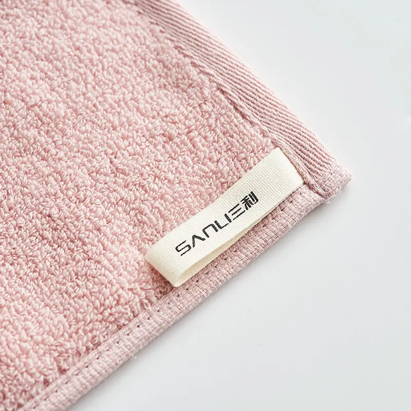 Sanli Pure Cotton Kids Face Towel Pink Patch Embroidered - Image 7