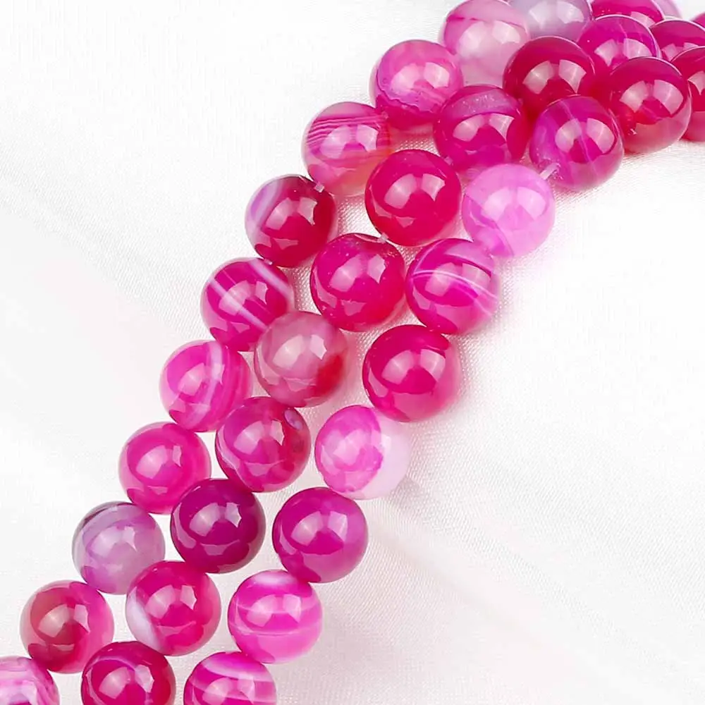 Multi-Layered Rose Quartz Beaded Bracelet with Frosted Stones — feature 27