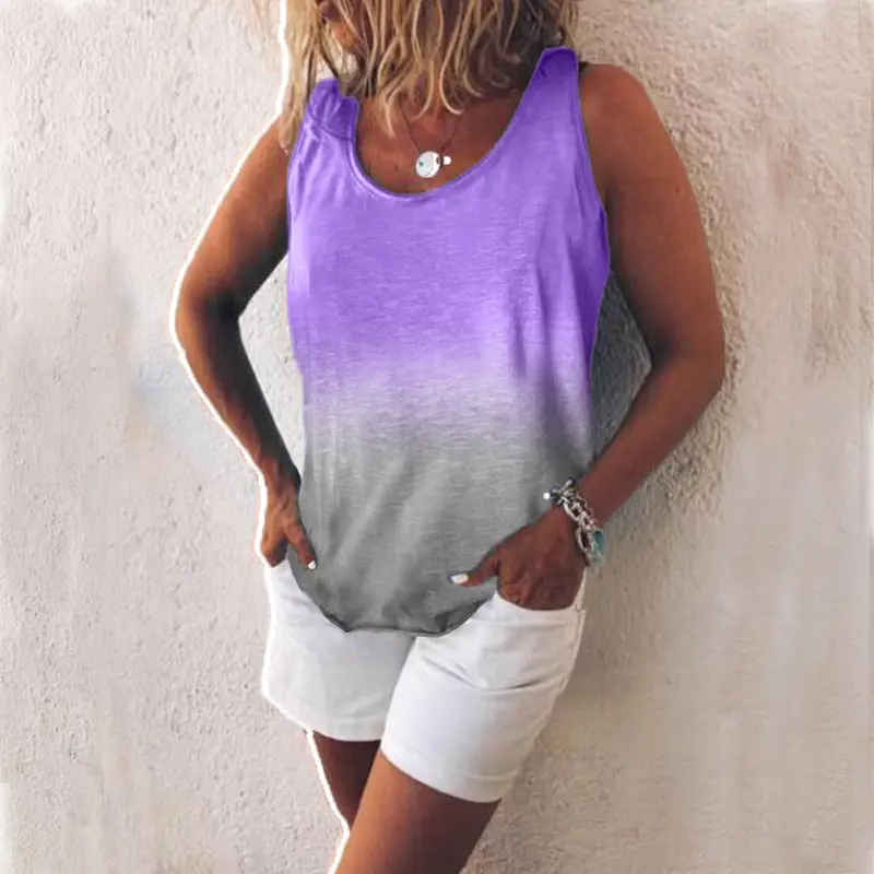 2019 Rainbow Gradient Short Sleeve Women's T-Shirt - Image 3