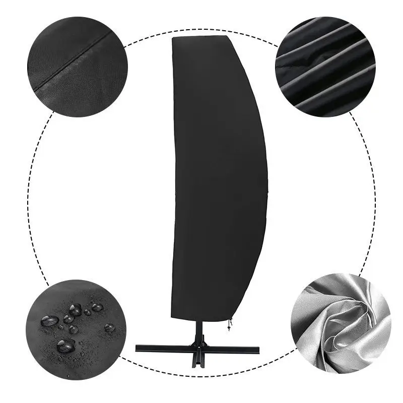 Waterproof Garden Umbrella Cover Black Dust Proof - Image 4