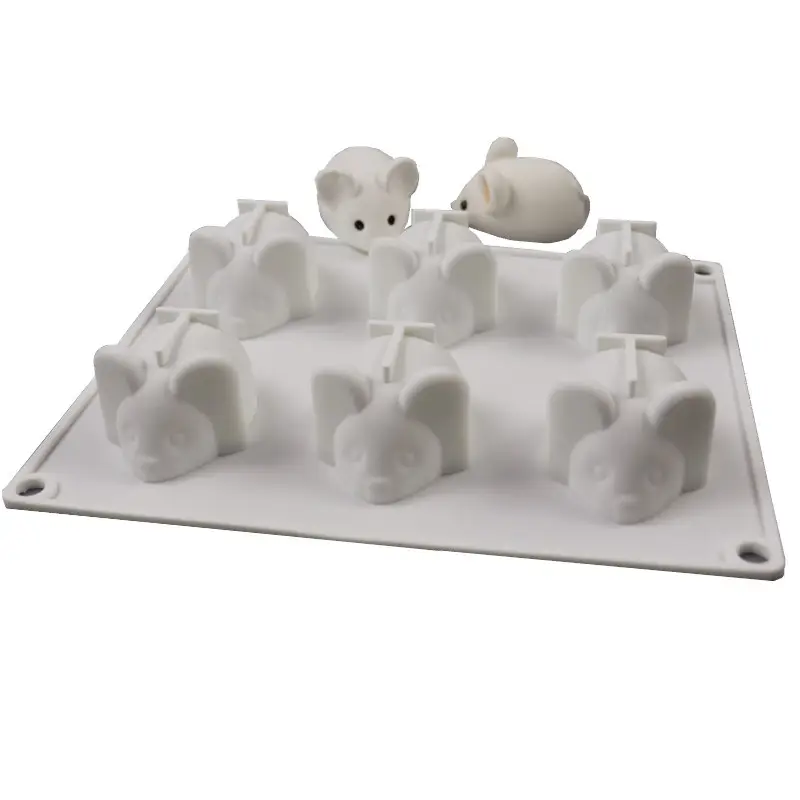 6 Pcs Rat Mouse Mousse Silicone Cake Mold 20cm - Image 5