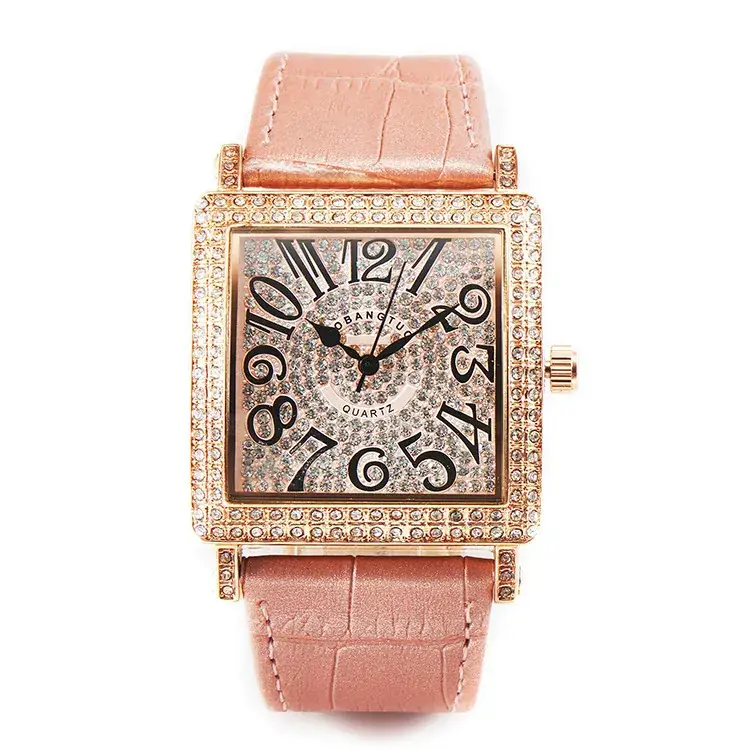 Square Full Diamond Women's Digital Watch with Colorful Numbers - Image 13