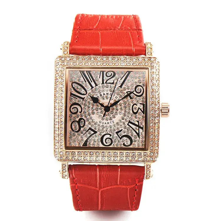 Square Full Diamond Women's Digital Watch with Colorful Numbers - Image 12