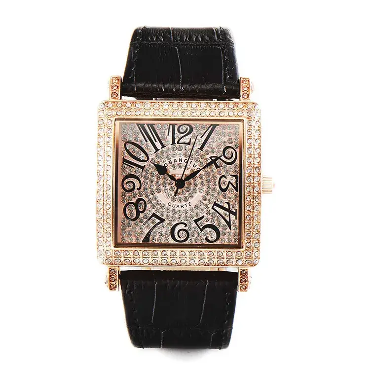 Square Full Diamond Women's Digital Watch with Colorful Numbers - Image 10