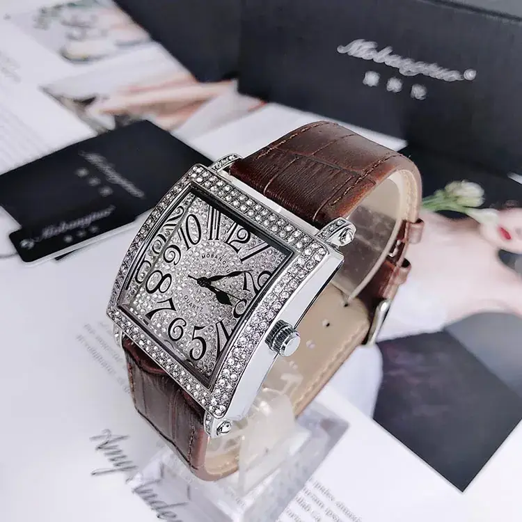 Square Full Diamond Women's Digital Watch with Colorful Numbers - Image 6