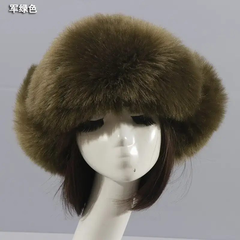 Winter Fur Cap with Ball Ears for Women - Image 8