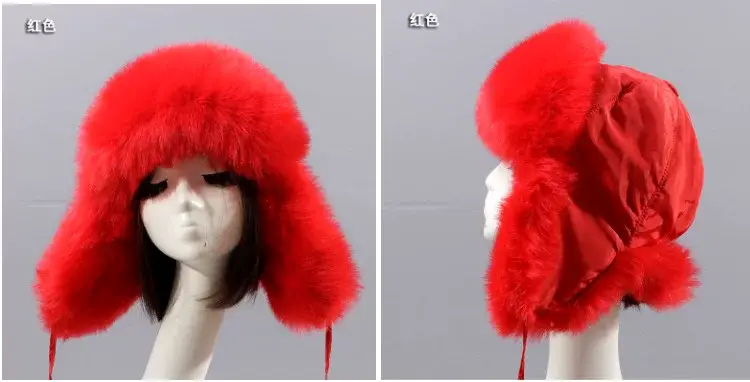 Winter Fur Cap with Ball Ears for Women — feature 14