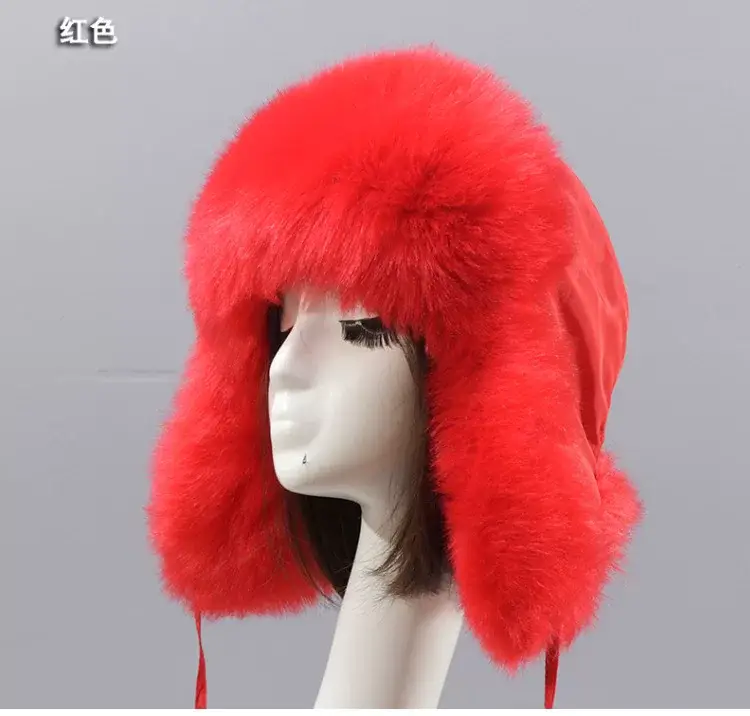 Winter Fur Cap with Ball Ears for Women — feature 15