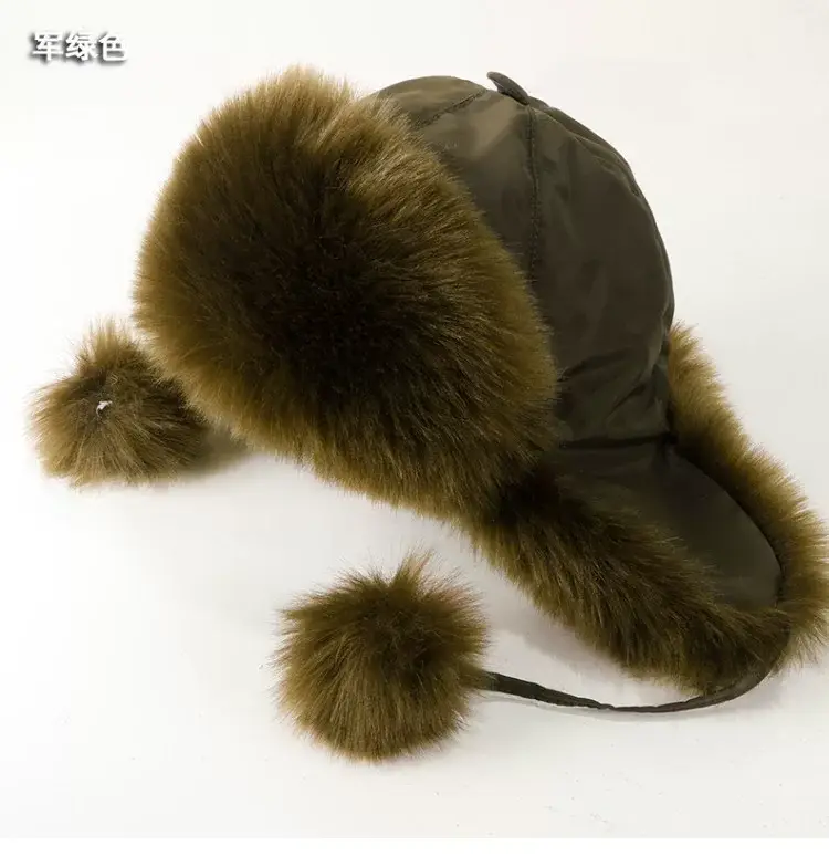 Winter Fur Cap with Ball Ears for Women — feature 8