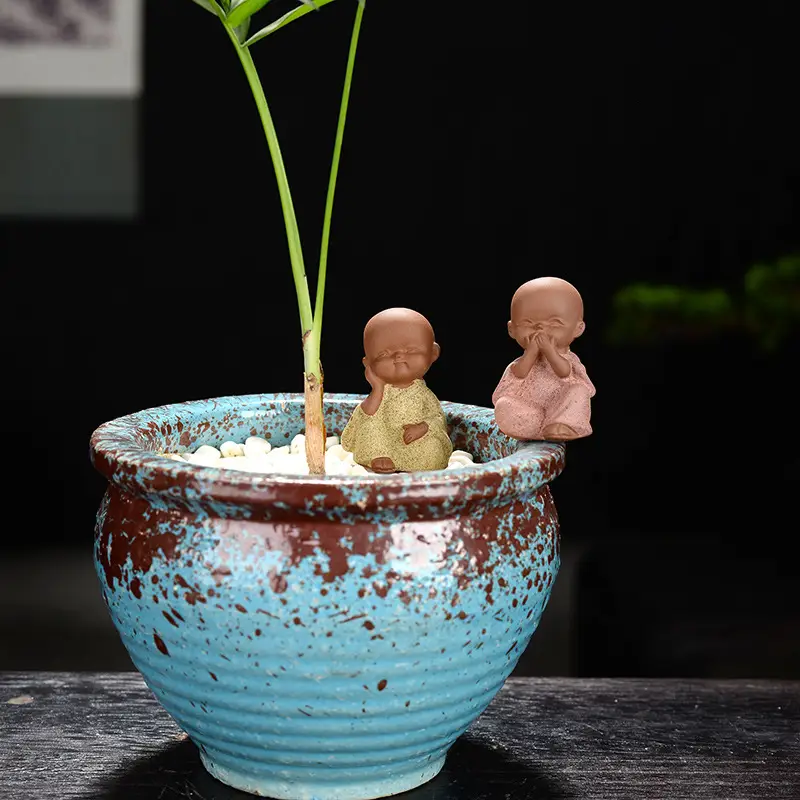 Mini Tea Pet Ornament Zen Purple Sand Pocket Three Four Little Monks - Image 8
