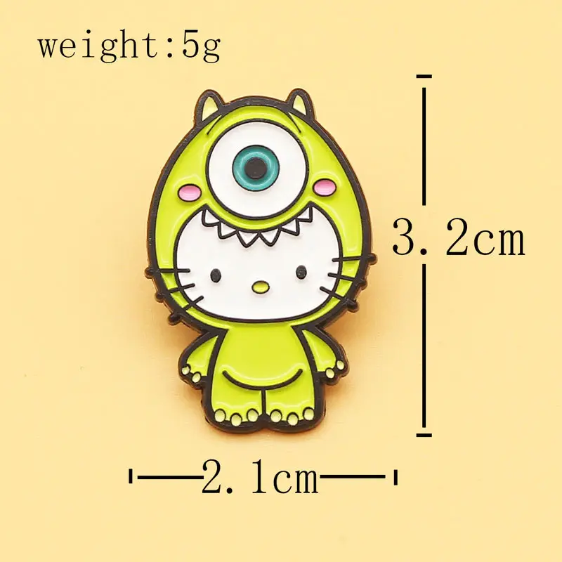 Couple Cat Cartoon Brooch Alloy Enamel Wholesale - Image 2