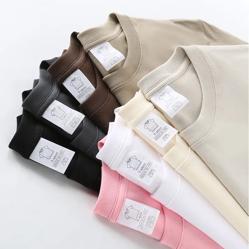 230g Cotton Men's White T-Shirt Round Neck Short Sleeve - Image 25