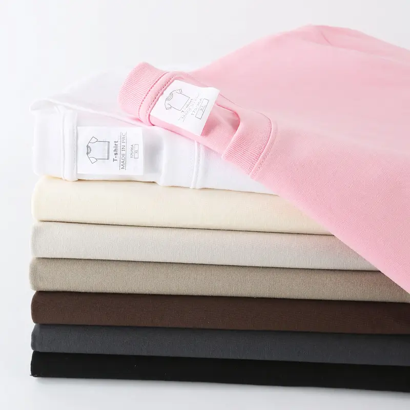 230g Cotton Men's White T-Shirt Round Neck Short Sleeve - Image 26