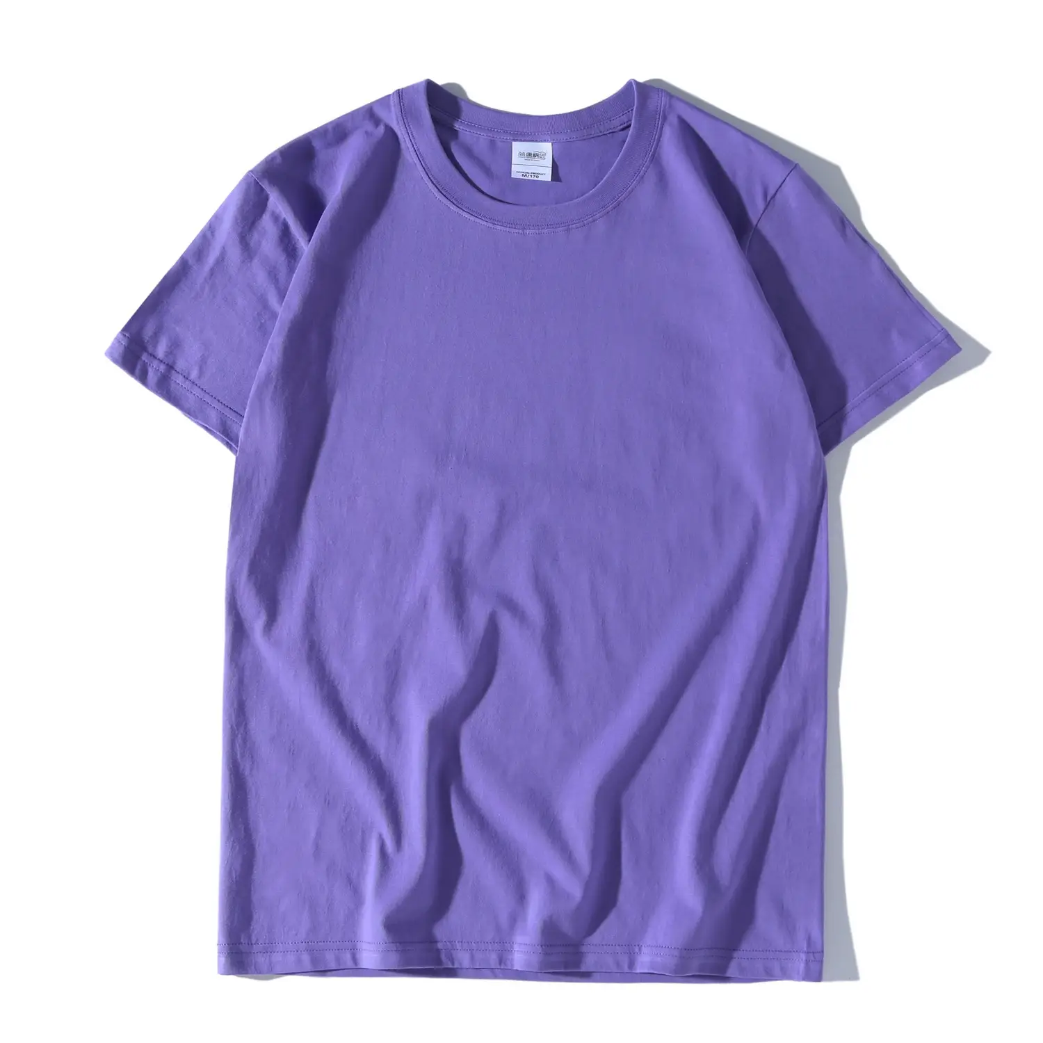 230g Cotton Men's White T-Shirt Round Neck Short Sleeve - Image 13