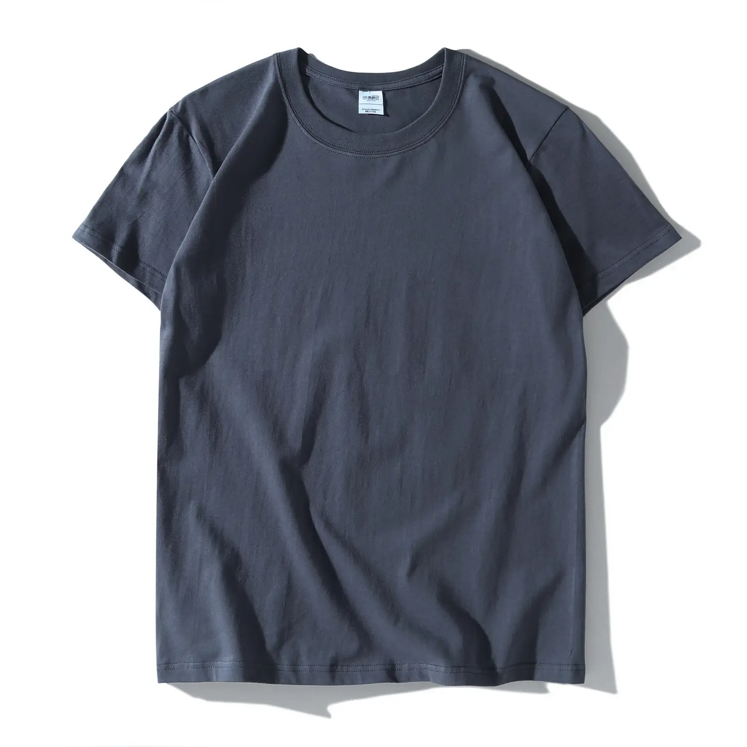 230g Cotton Men's White T-Shirt Round Neck Short Sleeve - Image 14
