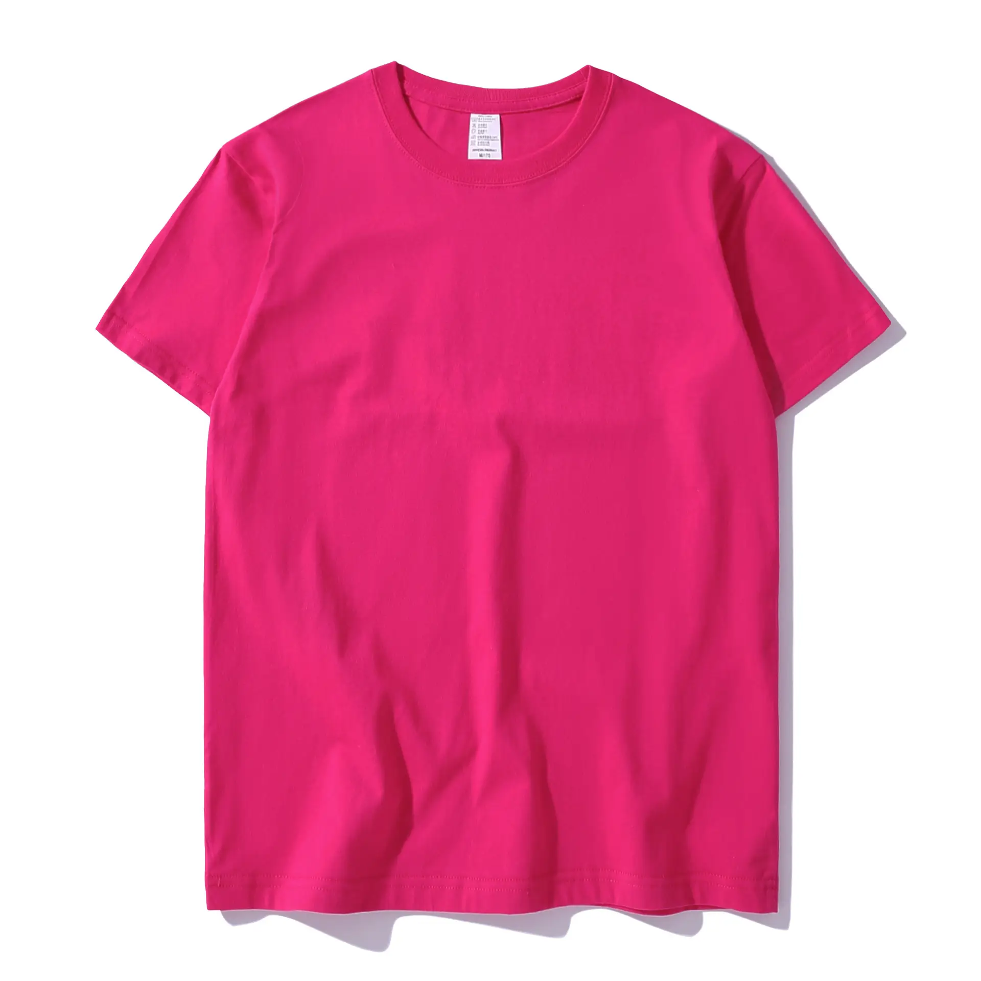 230g Cotton Men's White T-Shirt Round Neck Short Sleeve - Image 17