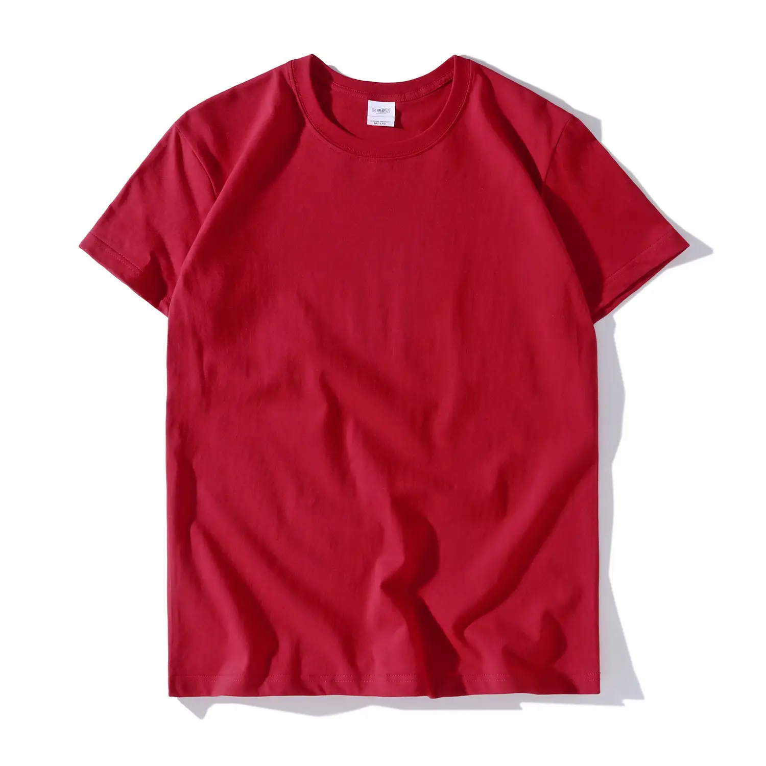 230g Cotton Men's White T-Shirt Round Neck Short Sleeve - Image 19