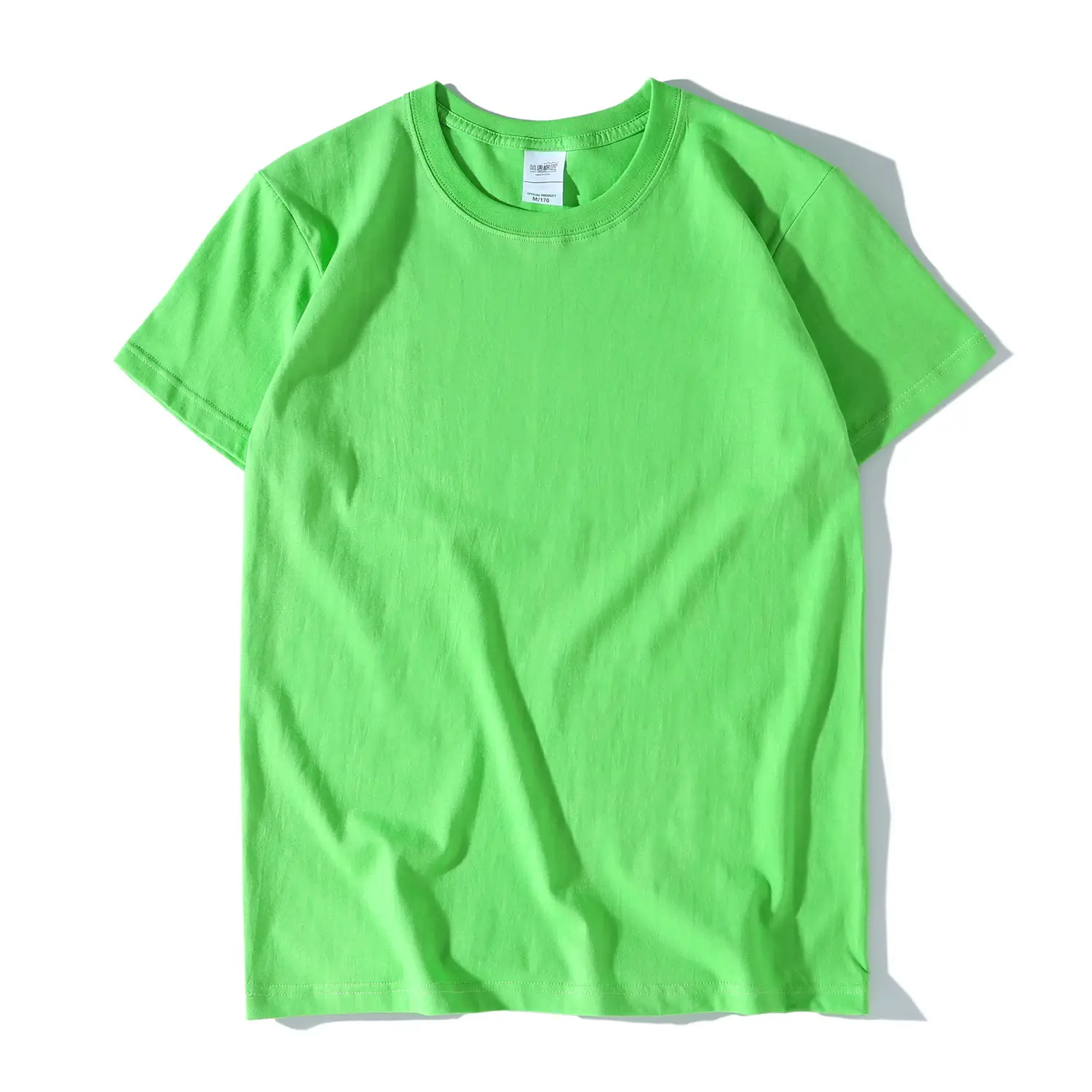 230g Cotton Men's White T-Shirt Round Neck Short Sleeve - Image 21