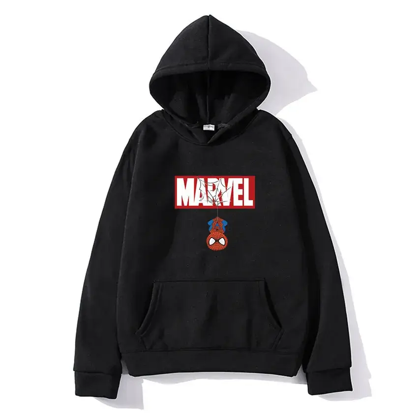 Men's Blue Marvel Hooded Sweatshirt Autumn Winter Casual