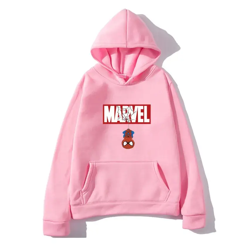 Men's Blue Marvel Hooded Sweatshirt Autumn Winter Casual