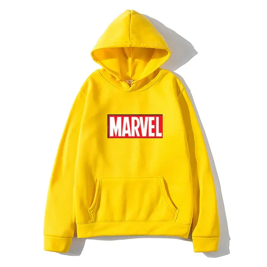 Men's Blue Marvel Hooded Sweatshirt Autumn Winter Casual
