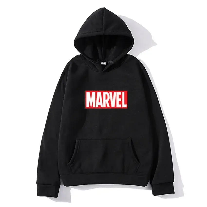 Men's Blue Marvel Hooded Sweatshirt Autumn Winter Casual