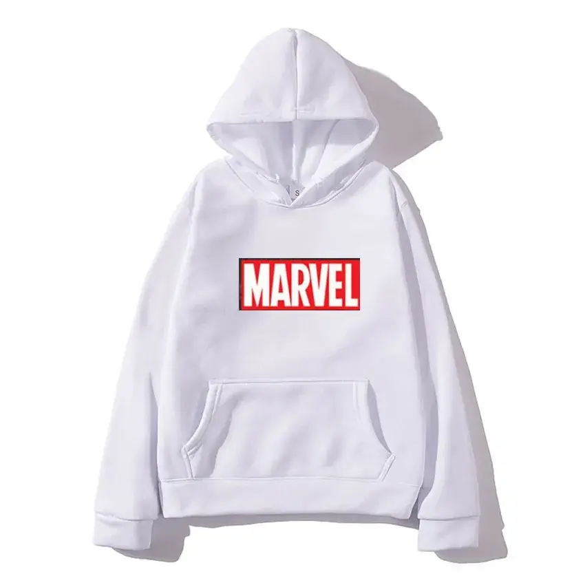 Men's Blue Marvel Hooded Sweatshirt Autumn Winter Casual
