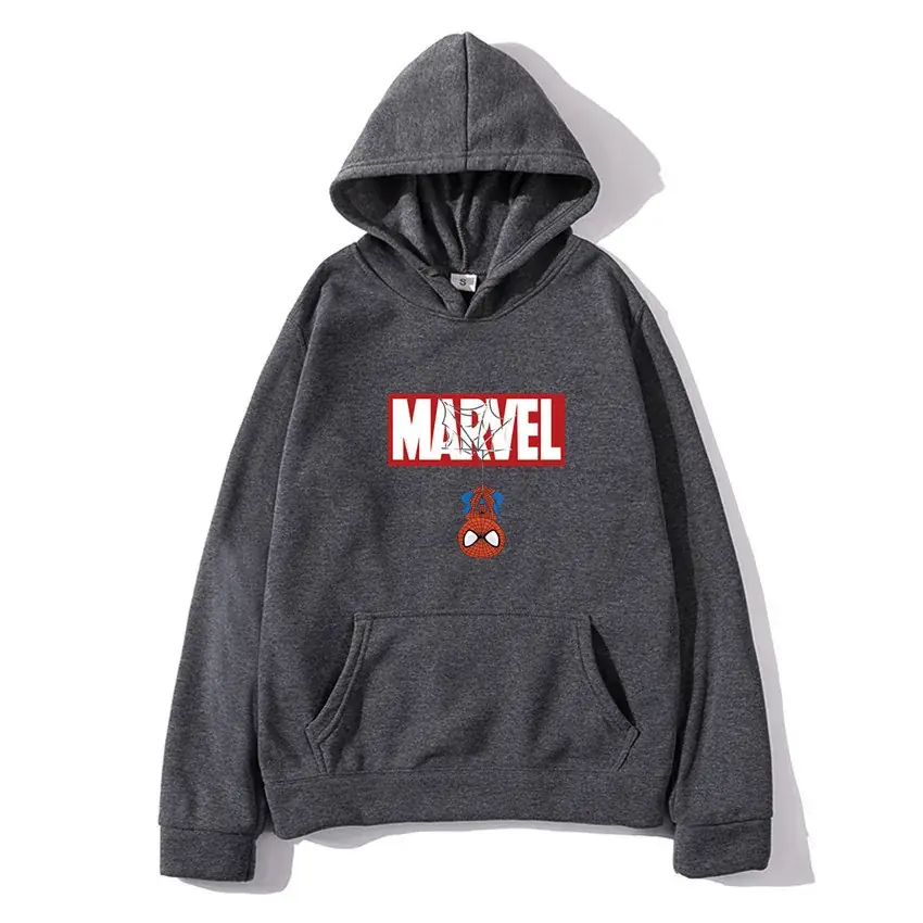 Men's Blue Marvel Hooded Sweatshirt Autumn Winter Casual