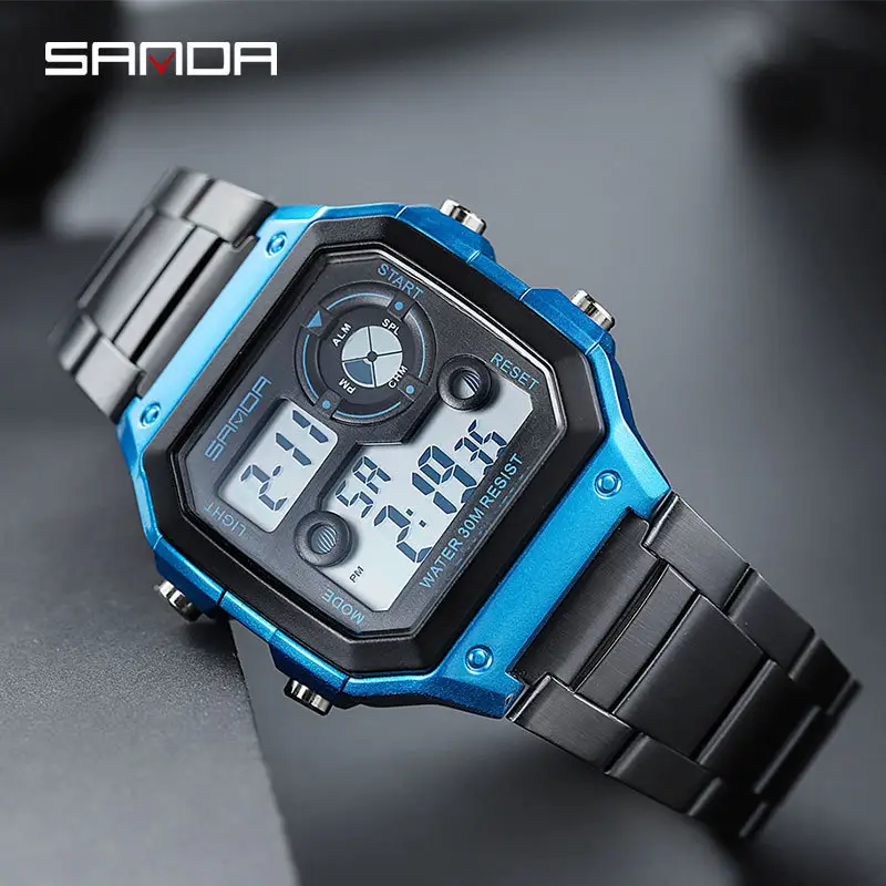 Sanda Men's Steel Band Waterproof Multifunctional Watch - Image 6