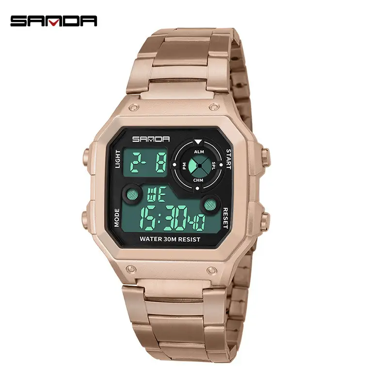 Sanda Men's Steel Band Waterproof Multifunctional Watch - Image 7