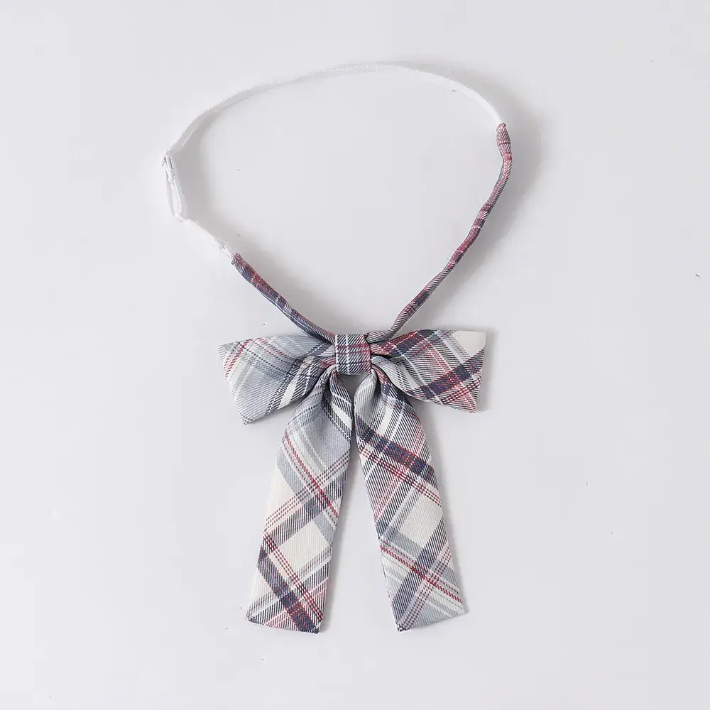 Plaid Bow Tie for Men Collar Student Shirt - Image 4