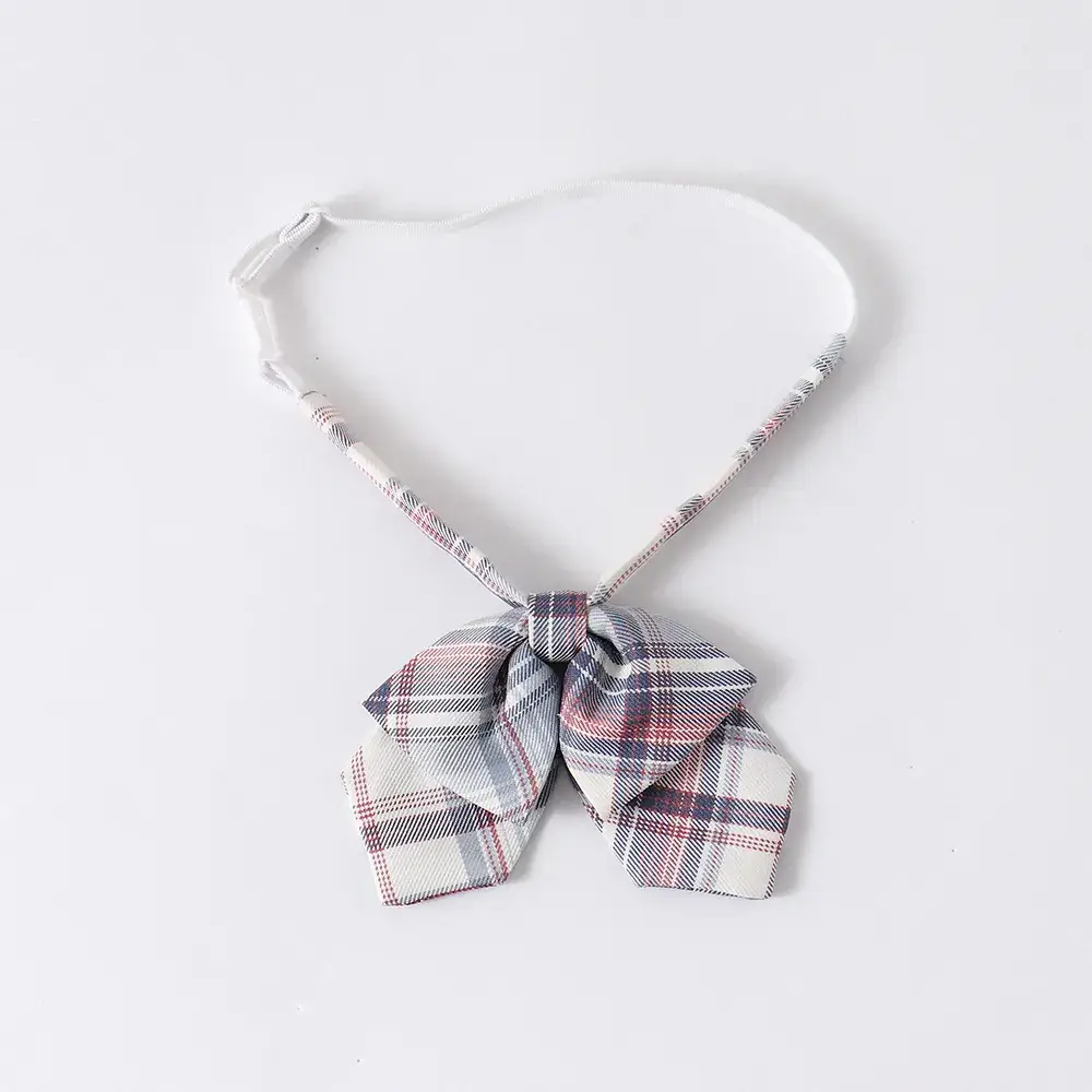 Plaid Bow Tie for Men Collar Student Shirt - Image 5