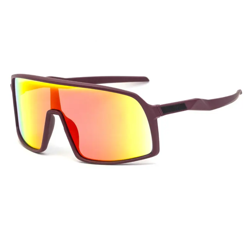 Men's One-Piece Sunglasses Red Gradient UV400 - Image 19