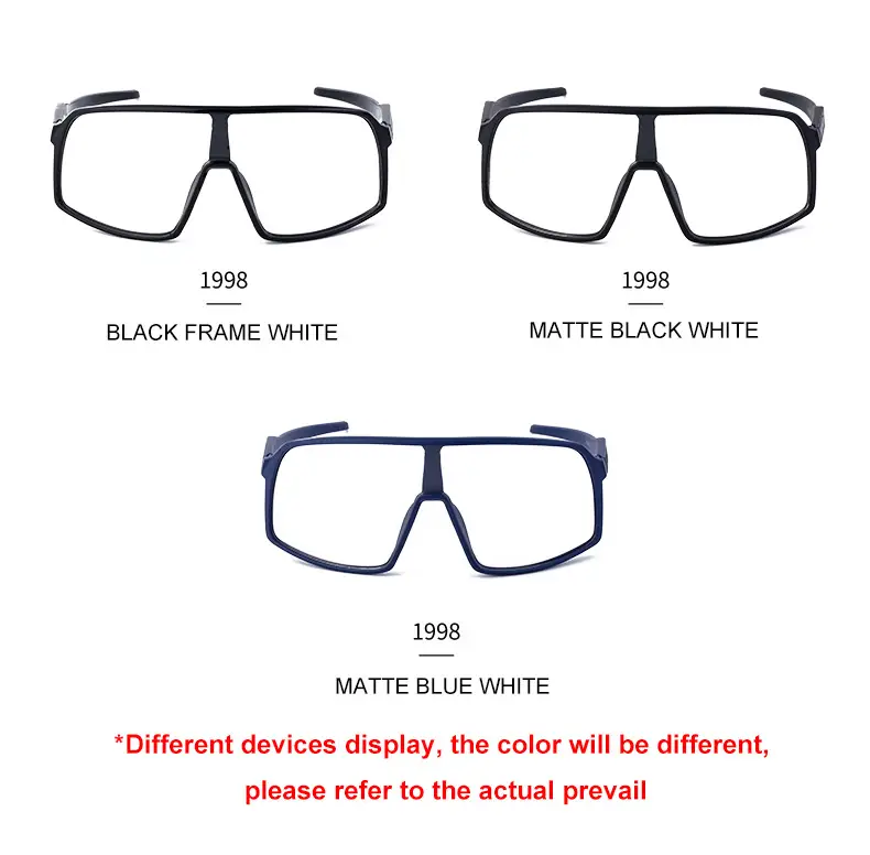 Men's One-Piece Sunglasses Red Gradient UV400 — feature 24