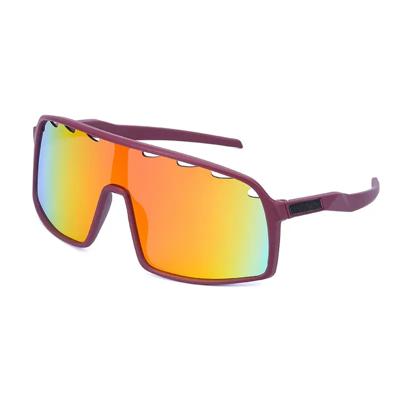 Men's One-Piece Sunglasses Red Gradient UV400 - Image 13