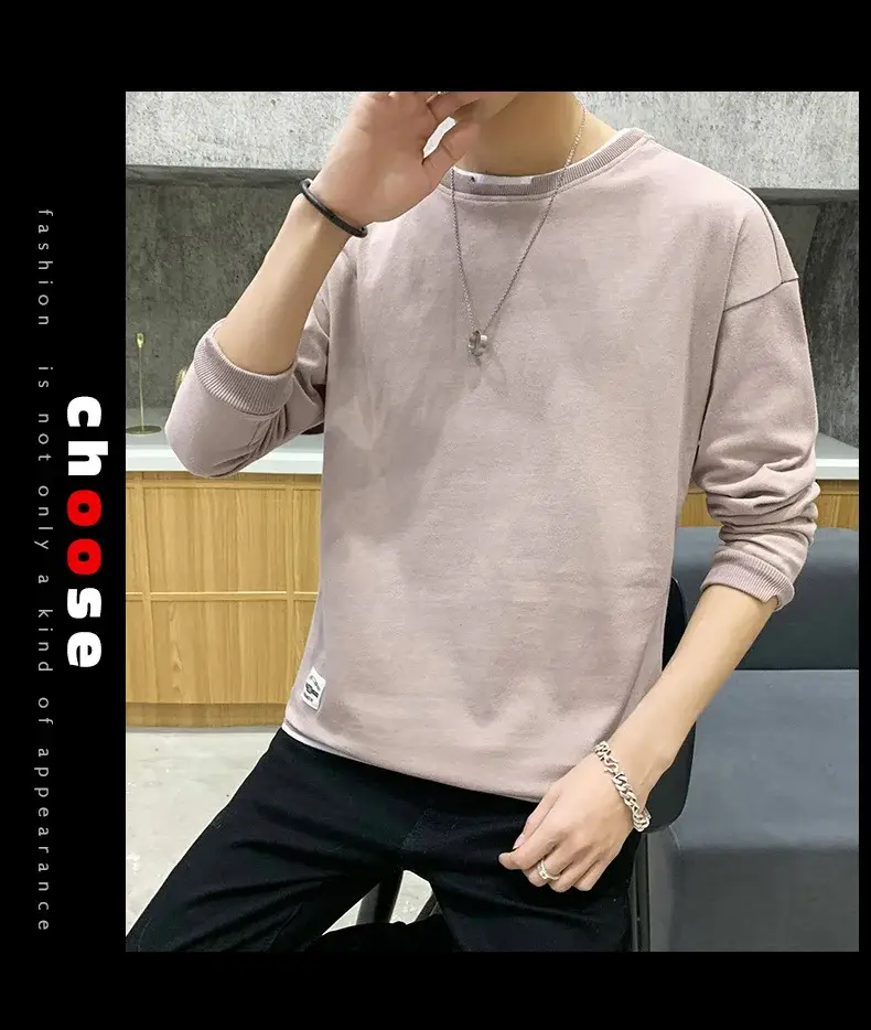 Men's Velvet Sweatshirt Long Sleeve Casual Top — feature 14