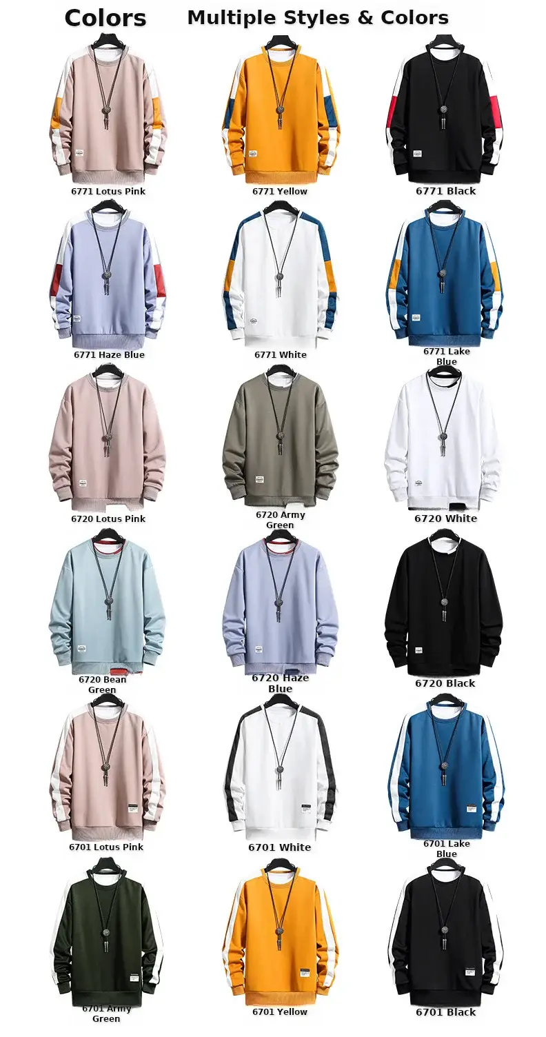Men's Velvet Sweatshirt Long Sleeve Casual Top — feature 26