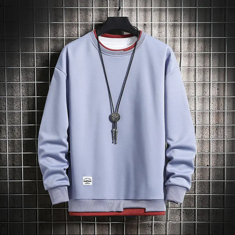 Men's Velvet Sweatshirt Long Sleeve Casual Top - Image 10