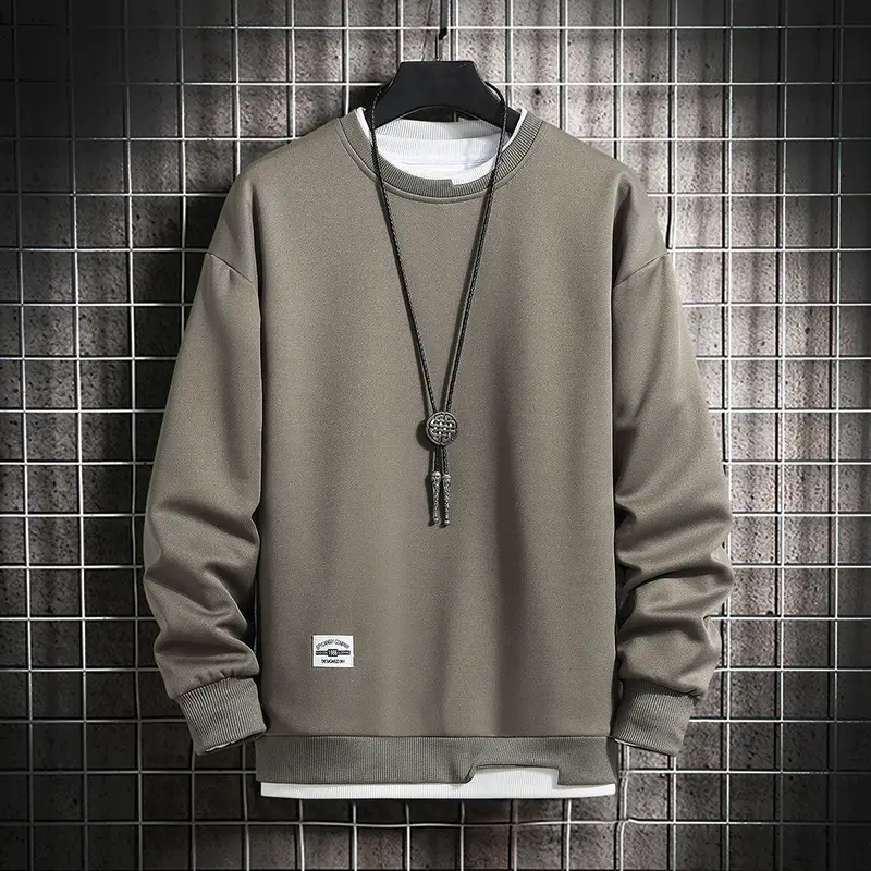 Men's Velvet Sweatshirt Long Sleeve Casual Top - Image 7